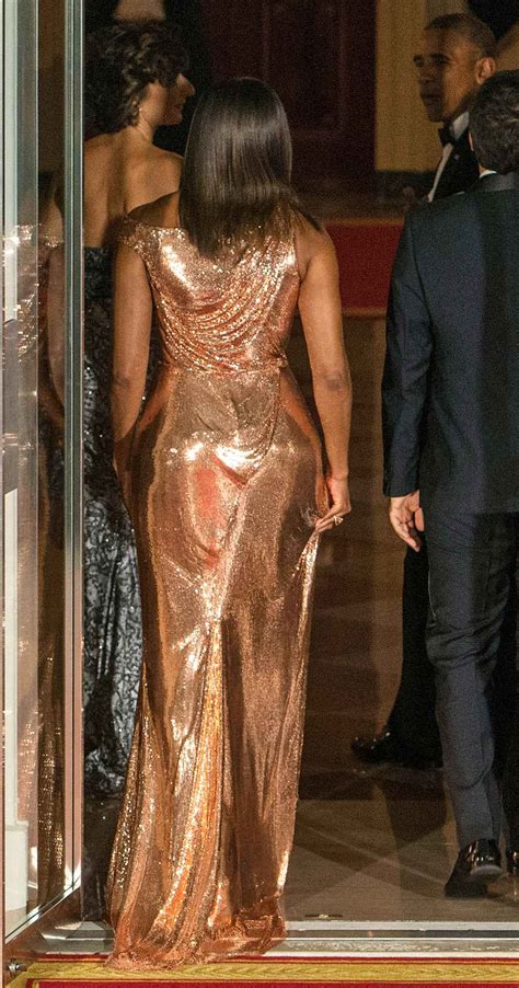 michelle obama rose gold versace gown|michelle Obama dresses.